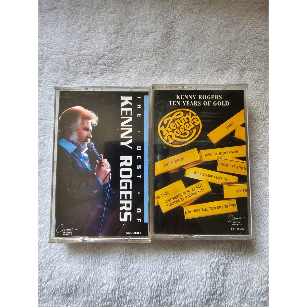 Kenny Rogers Cassette Tapes Lot Best Of Ten Years Gold Music‎ Collection